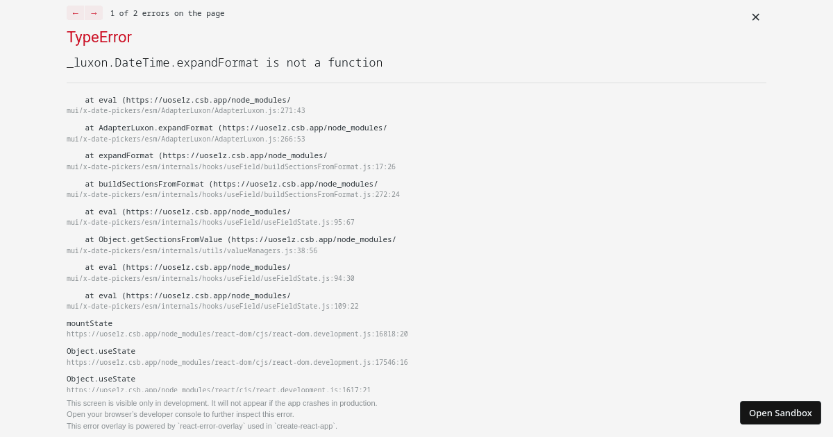 BasicDatePicker Material Demo (forked) - Codesandbox