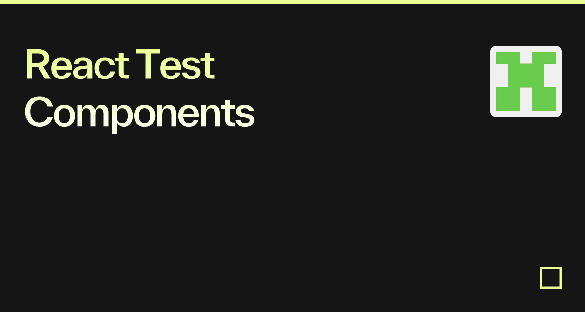 React Test Components - Codesandbox