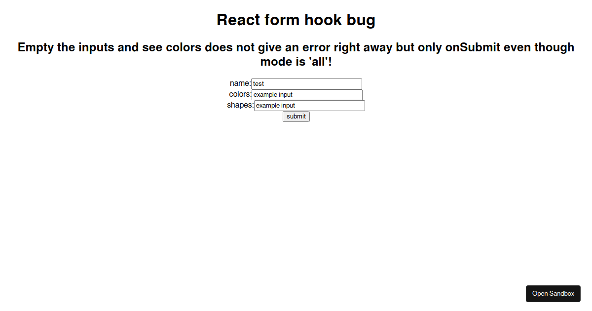 react-hook-form error with joi validator and fieldArray - Codesandbox