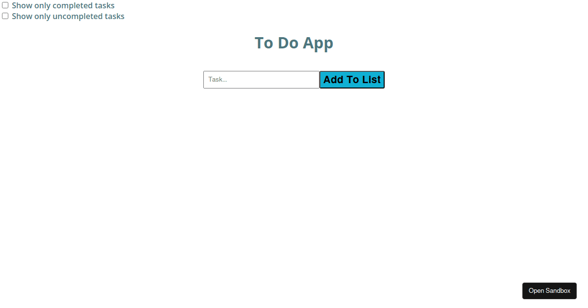 New Todo App (forked) - Codesandbox