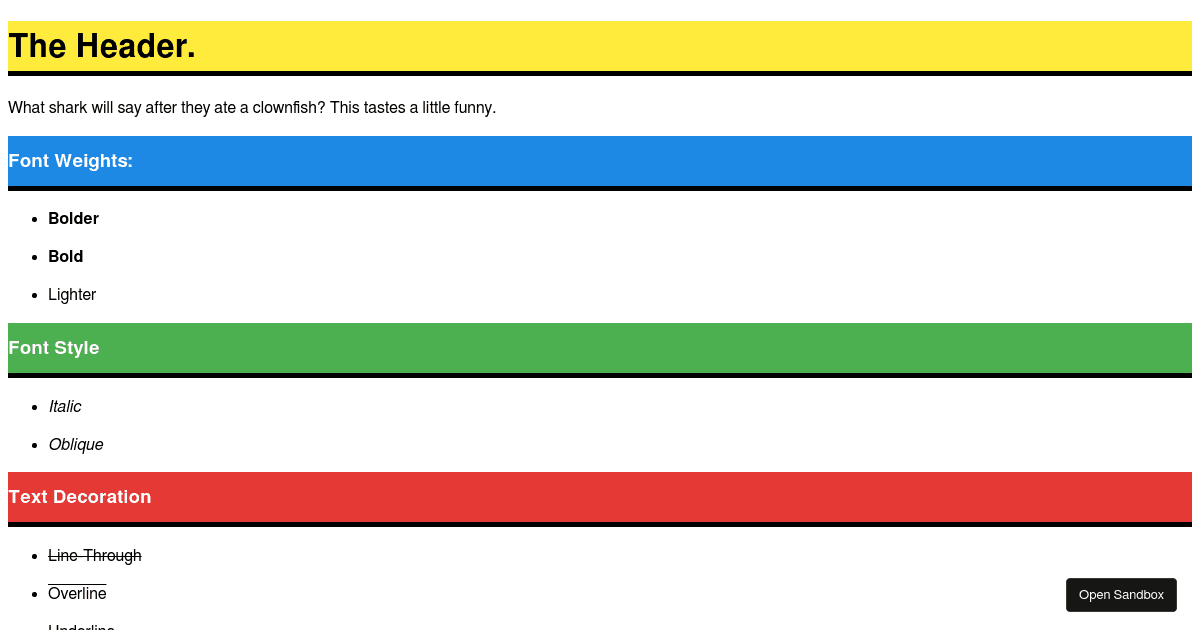 Challenge 3 - Css DMJR. - Codesandbox