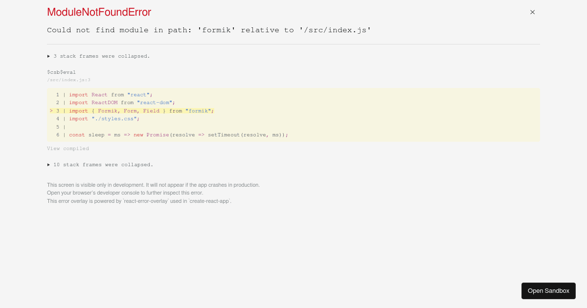 Formik v2 Template - Codesandbox