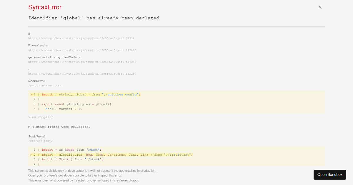 Stitches - Codesandbox