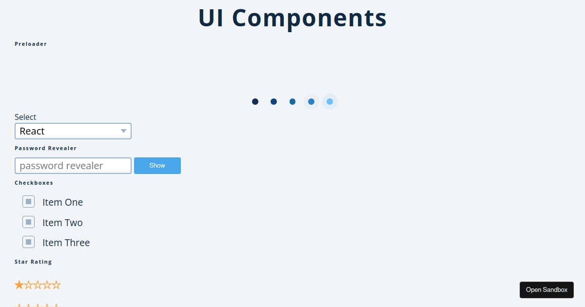react-ui-components - Codesandbox