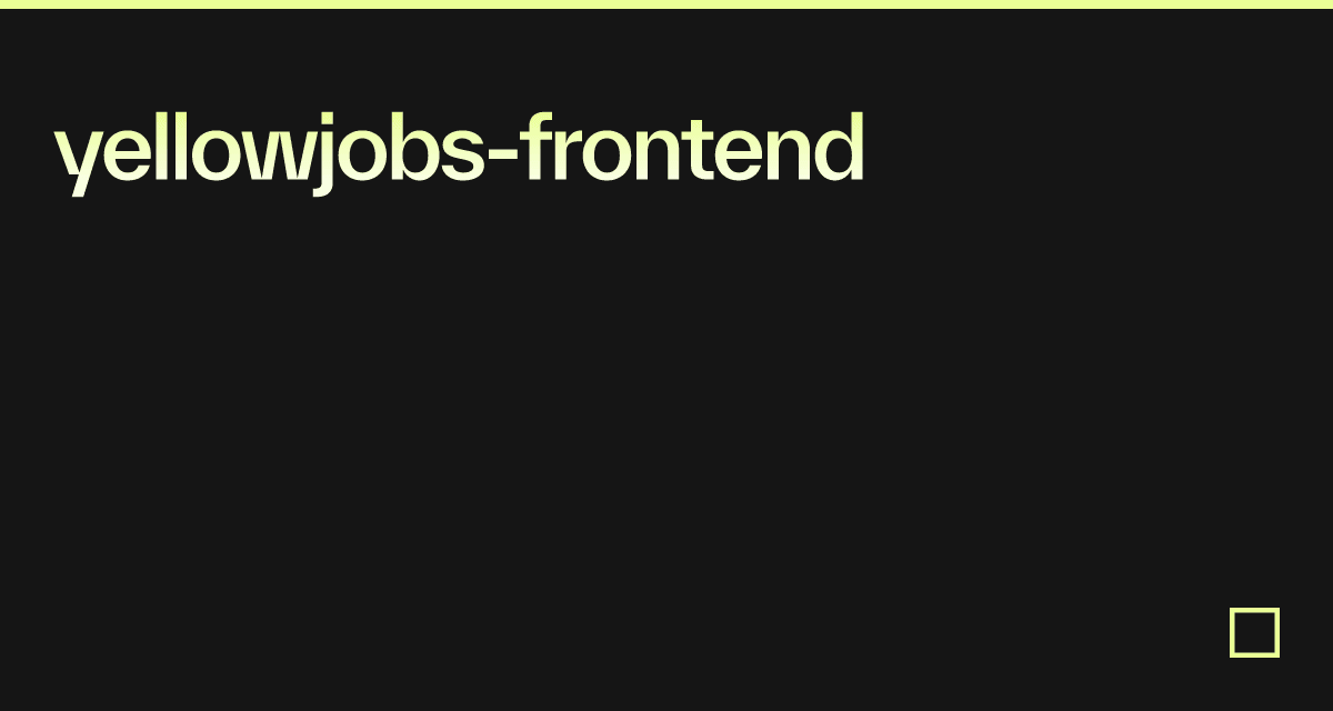 Javascript Yellow Page Code yellowjobs-frontend - Codesandbox