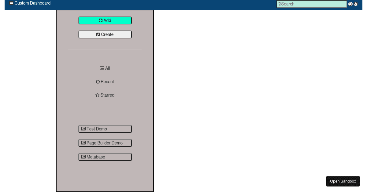 Dashboard - Codesandbox