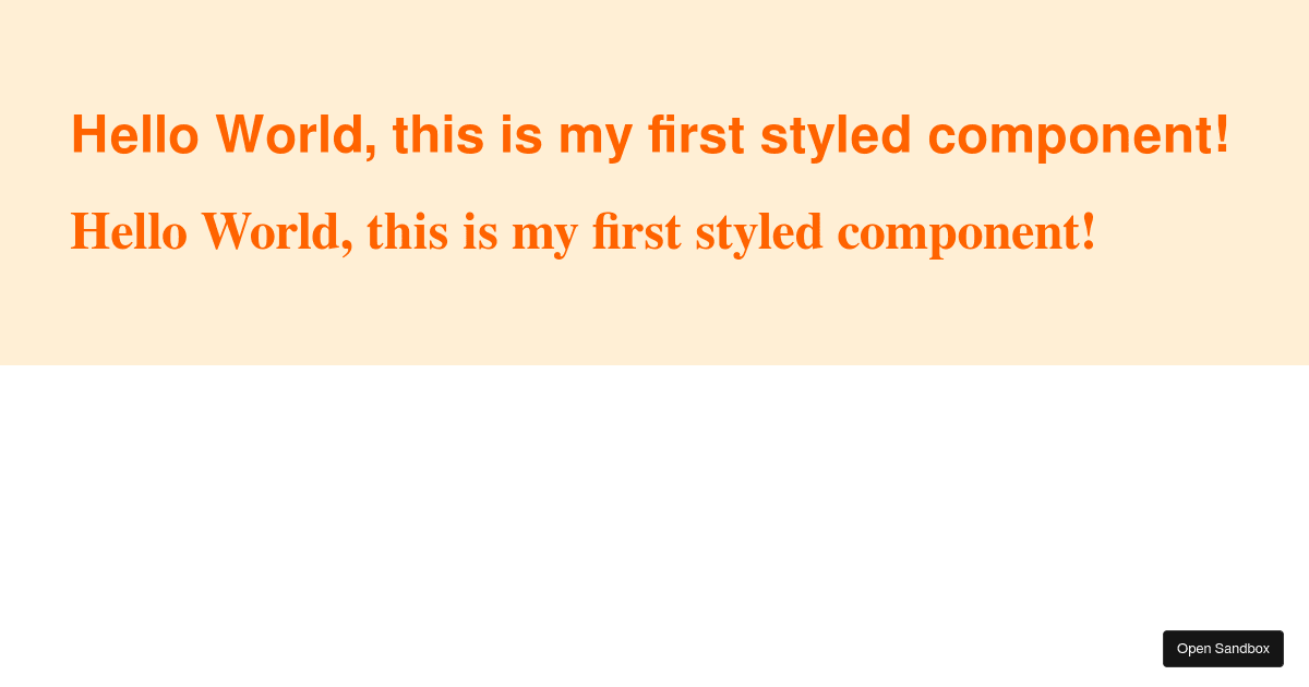 Styled Components Base - Codesandbox