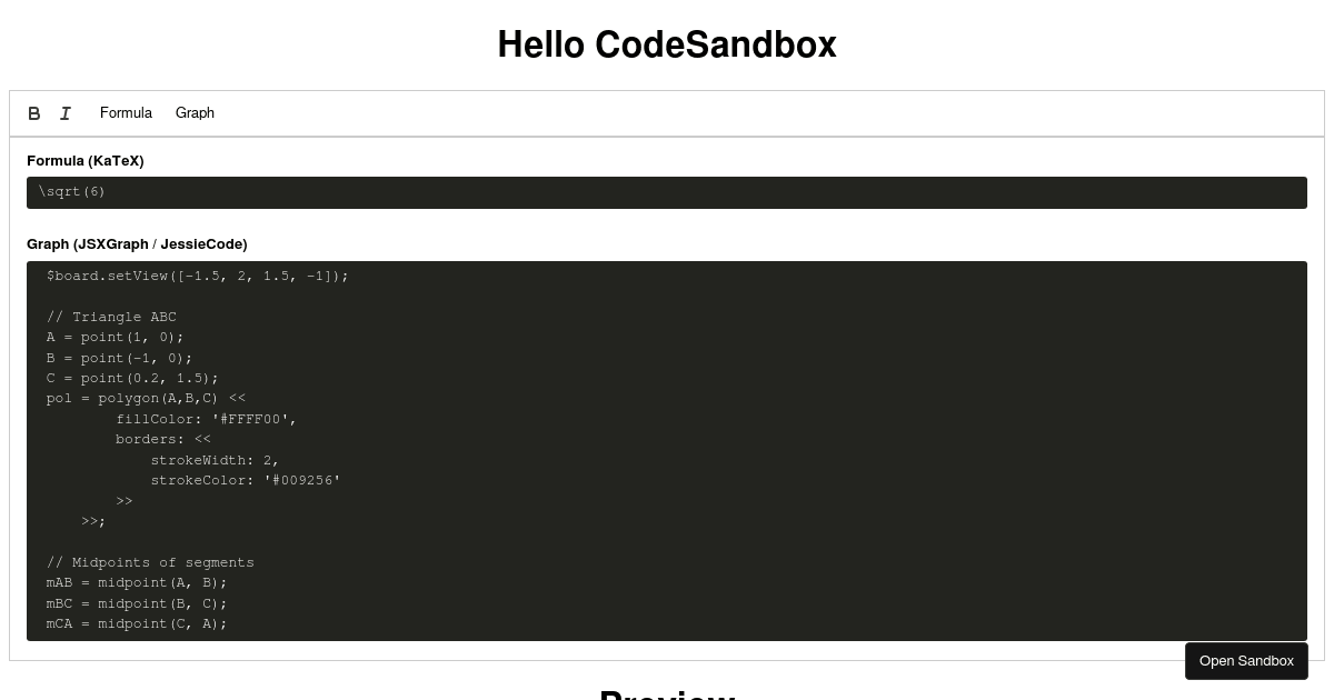 QuillJS exploration - Codesandbox