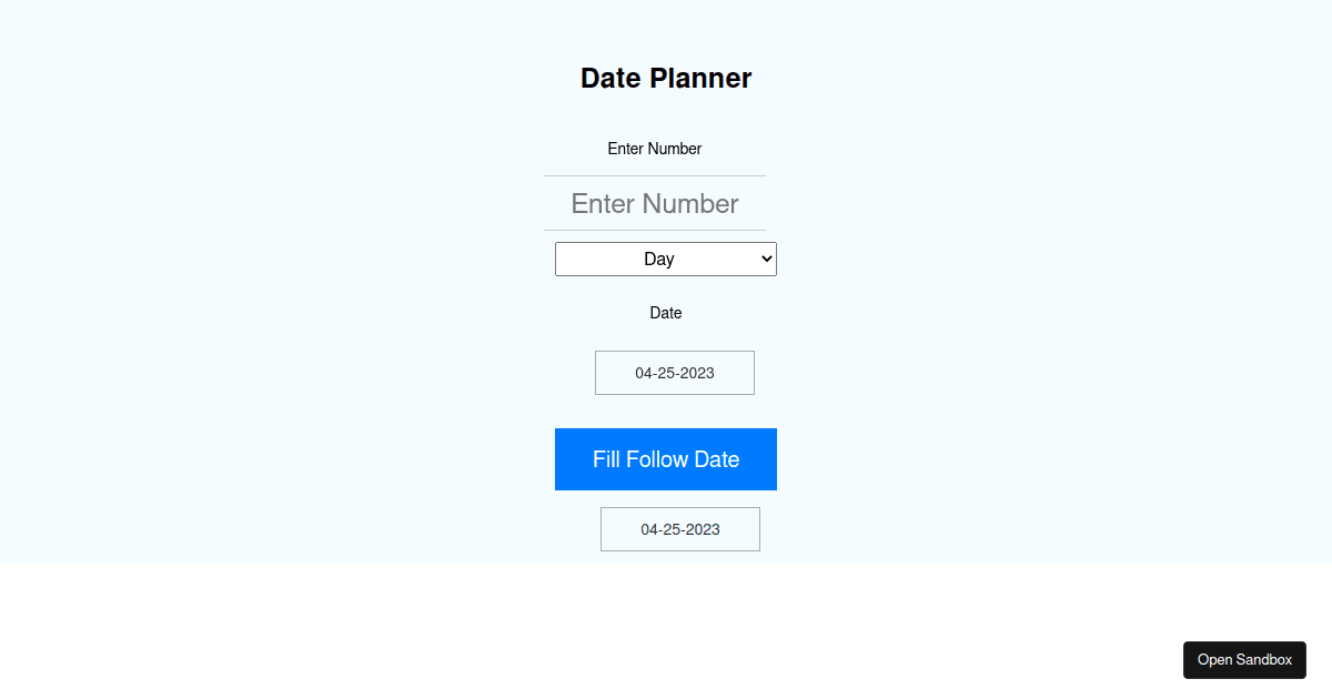 dateplanner (forked) - Codesandbox
