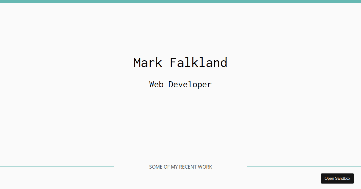 Portfolio 1 (forked) - Codesandbox