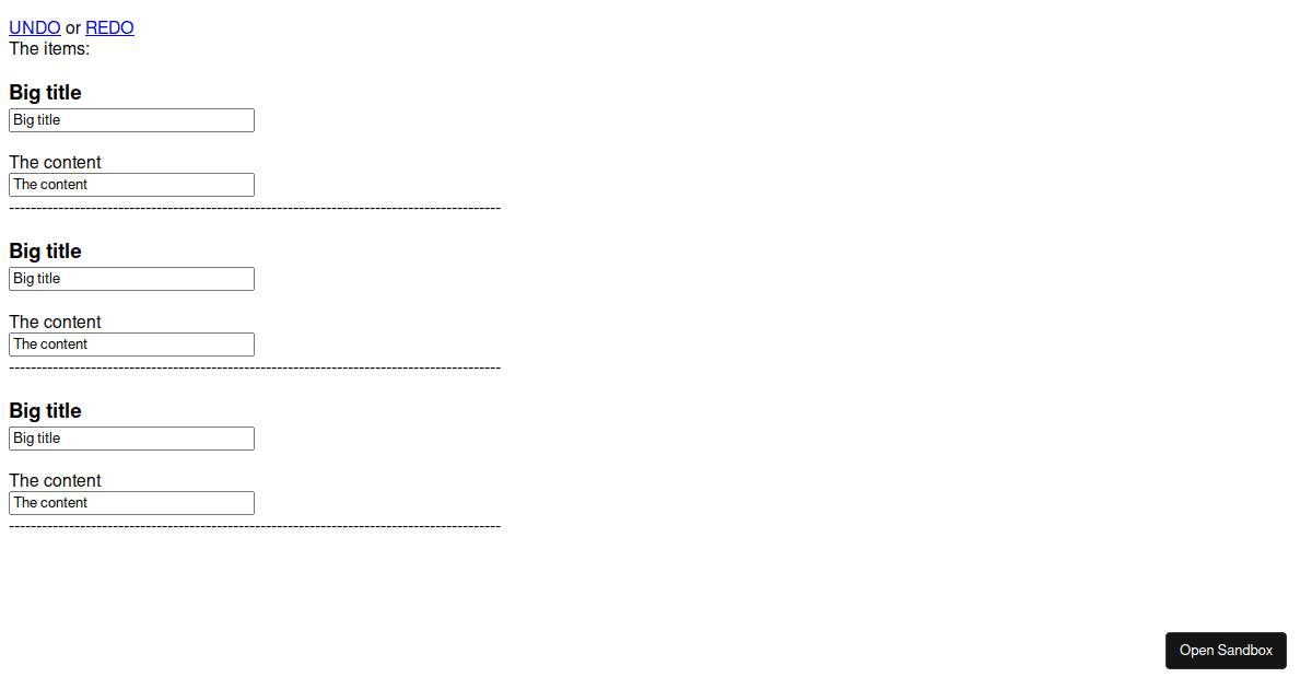 Redux Example - Codesandbox