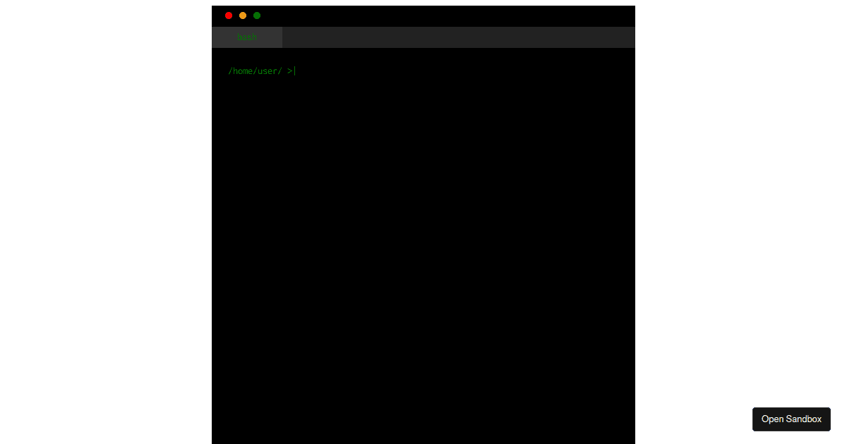 terminal - Codesandbox