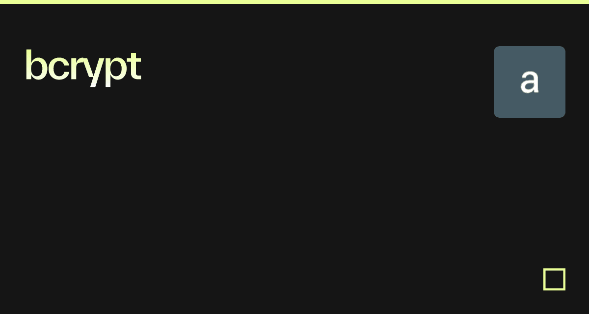bcrypt - Codesandbox