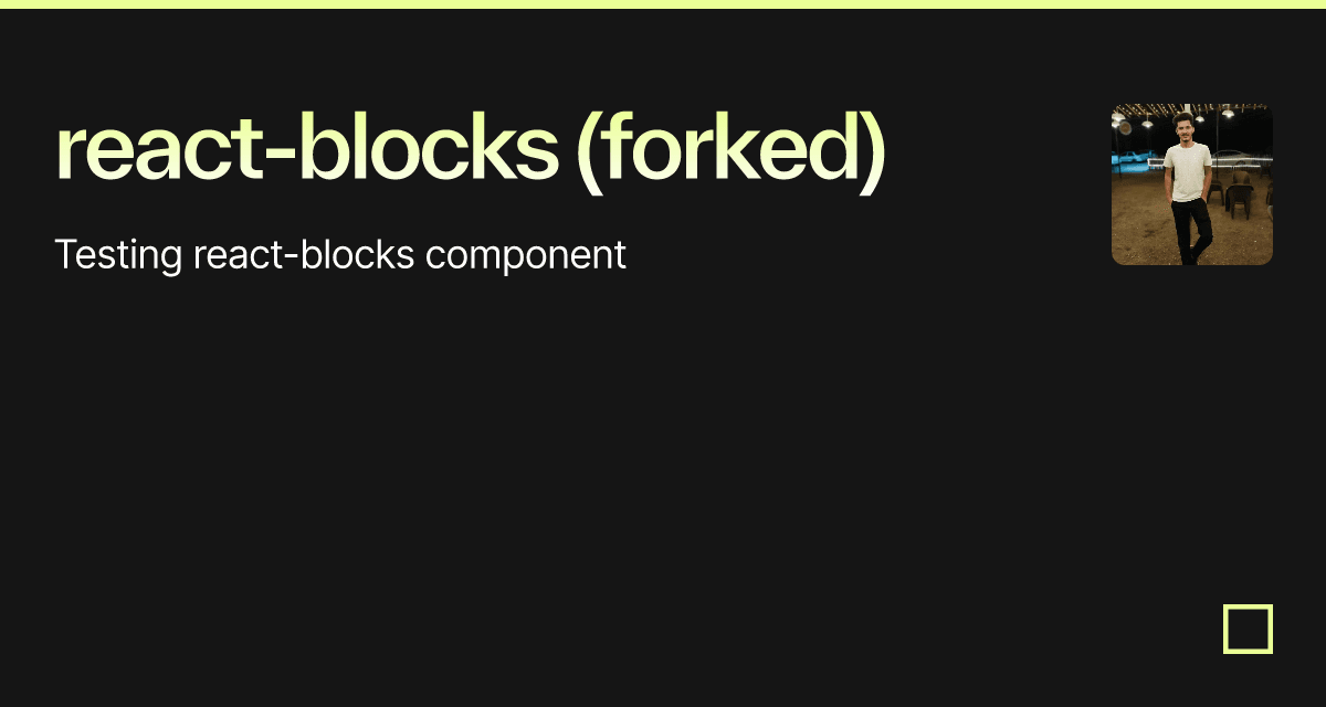reactblocks (forked) Codesandbox