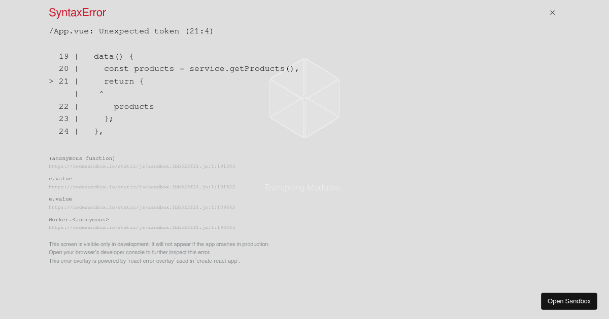 Overview DevExtreme Select Box Codesandbox