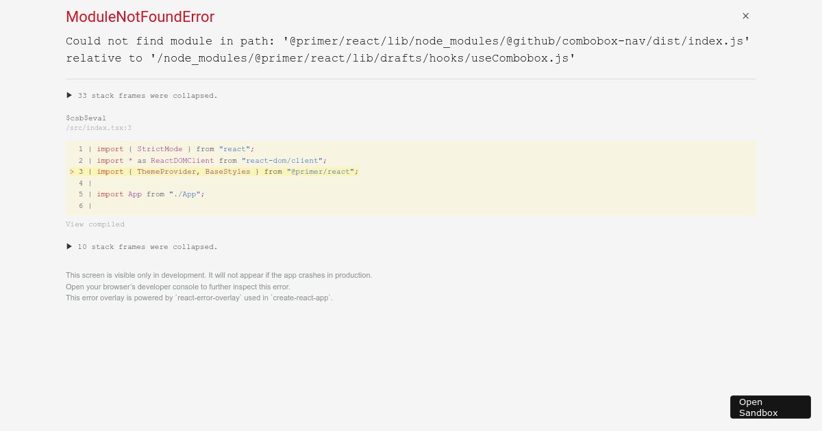 Demo of DialogV2 with Overlay - Codesandbox