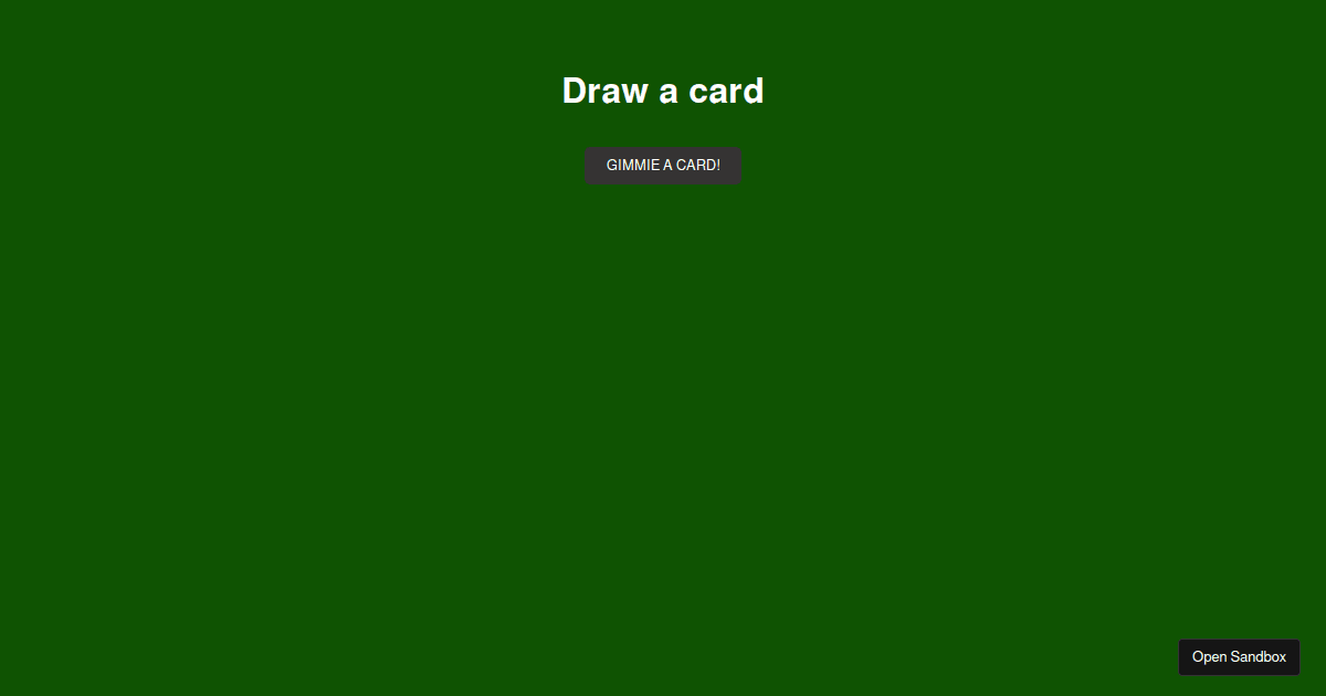 Draw a Card React API - Codesandbox