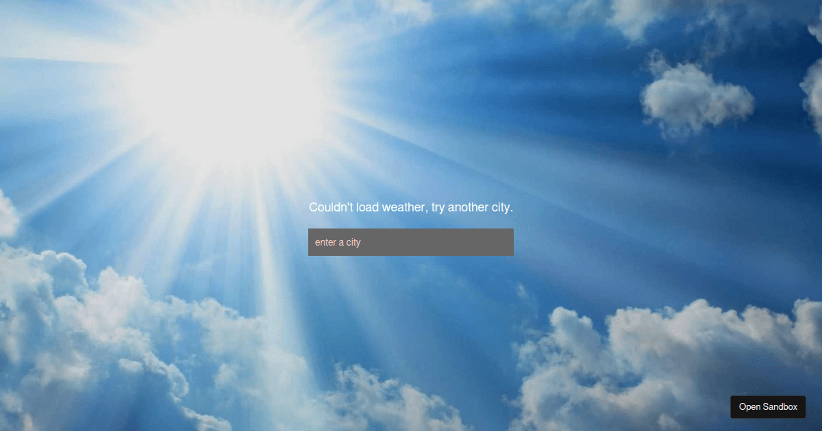 weather - Codesandbox