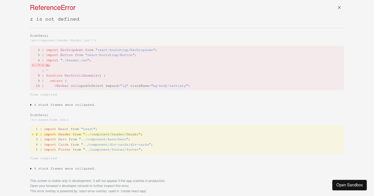 website - Codesandbox