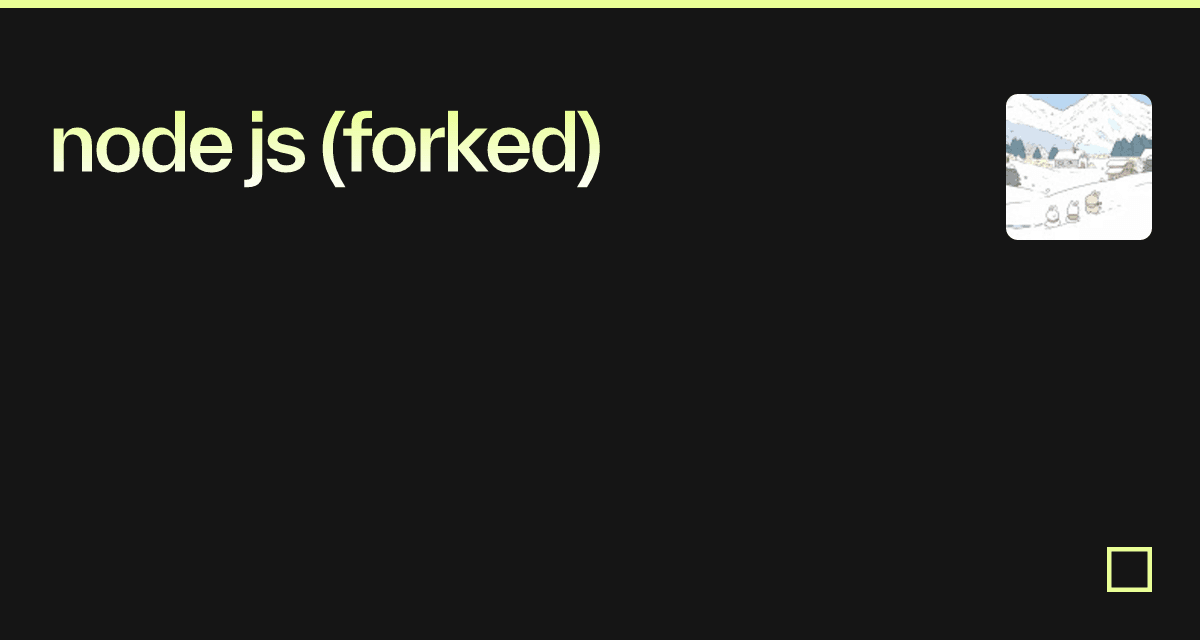 node js (forked) - Codesandbox