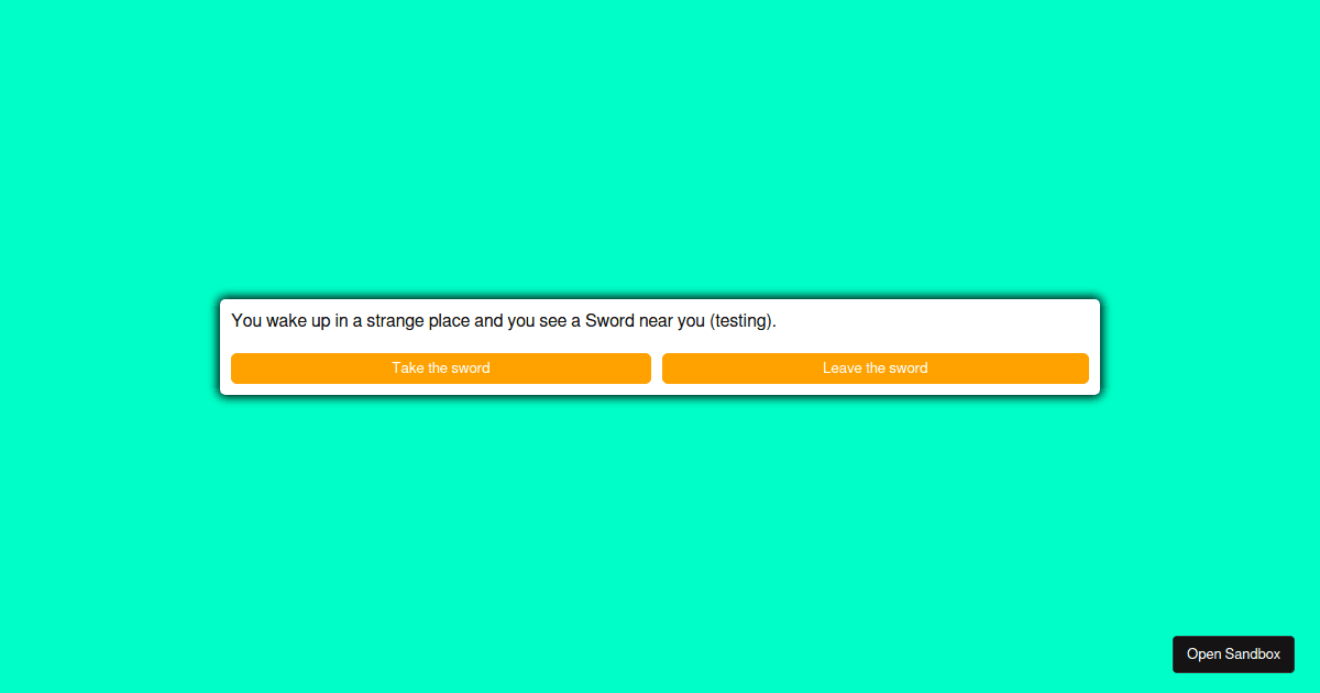 Choose Your Own Adventure Game - Codesandbox