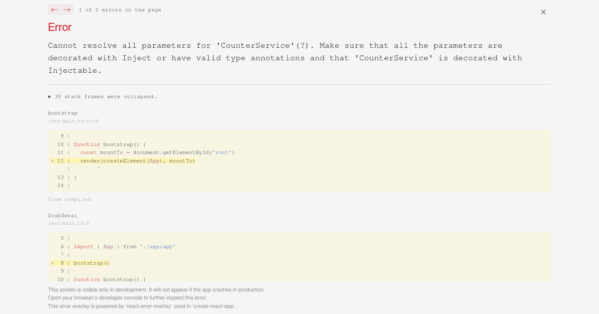 typescript - decorator bug - codesandbox (forked) - Codesandbox