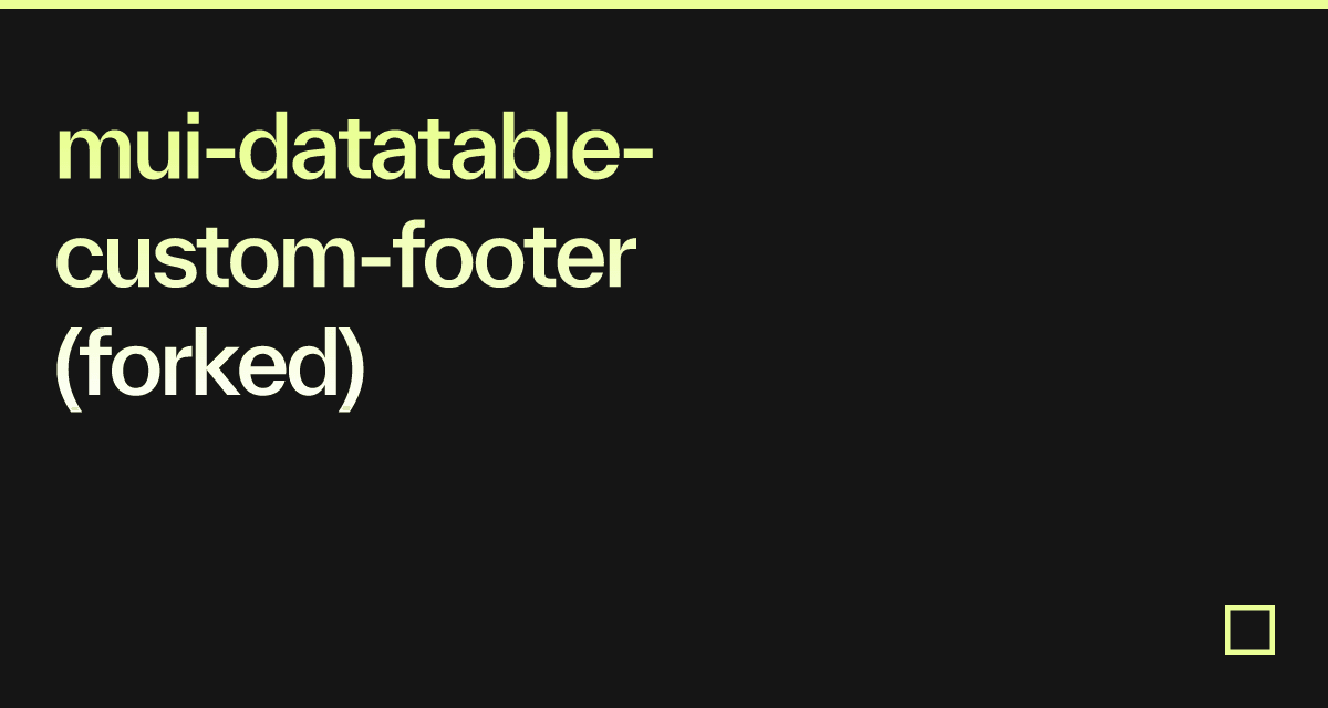 mui-datatable-custom-footer (forked) - Codesandbox