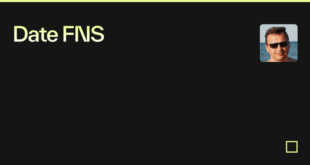 Date FNS - Codesandbox
