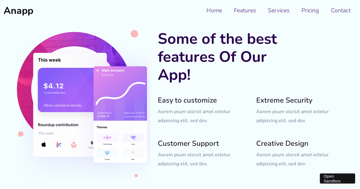 landing-page-for-an-app-concept - Codesandbox