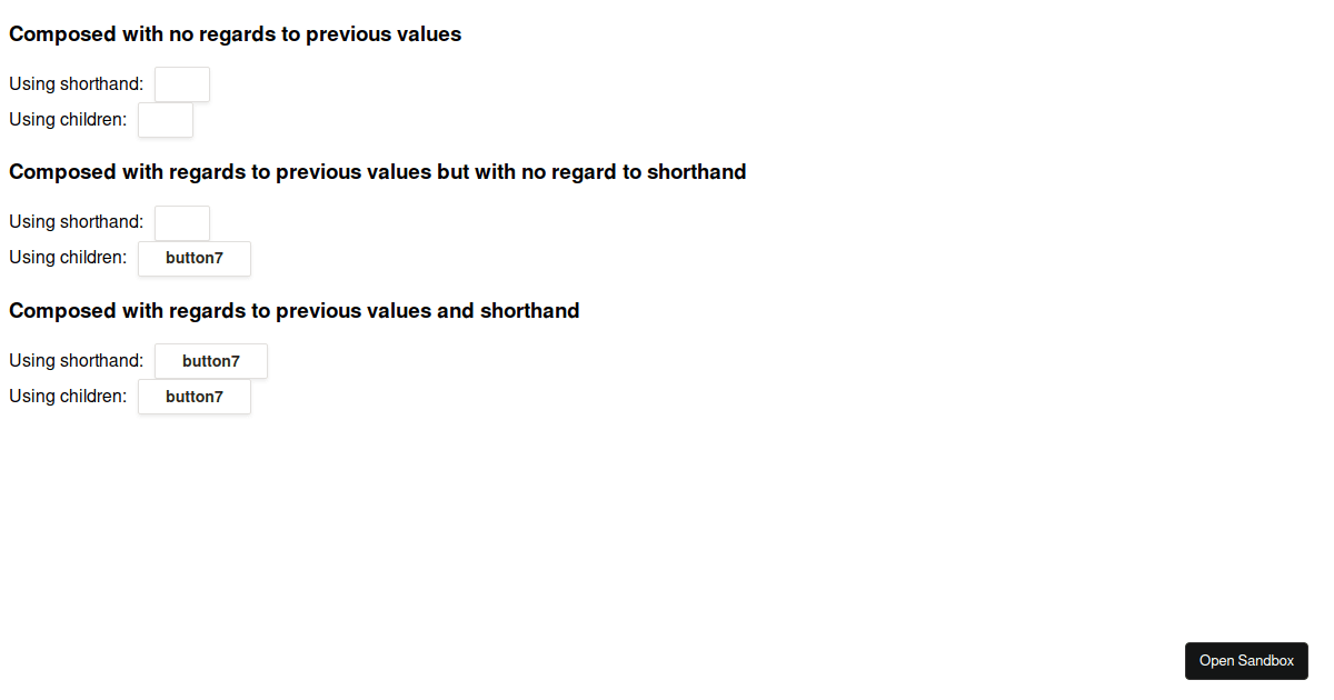 Merging values in state recomposition - Codesandbox