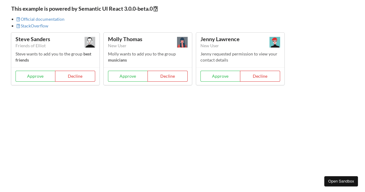 semantic-ui-example - Codesandbox