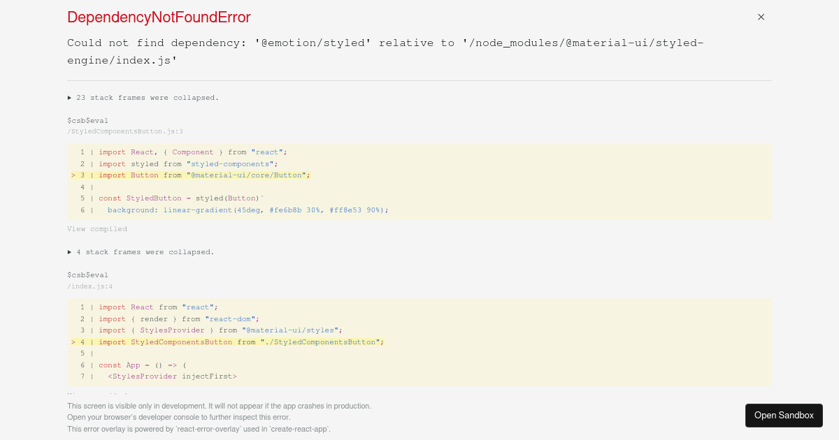 Styled Components - Codesandbox
