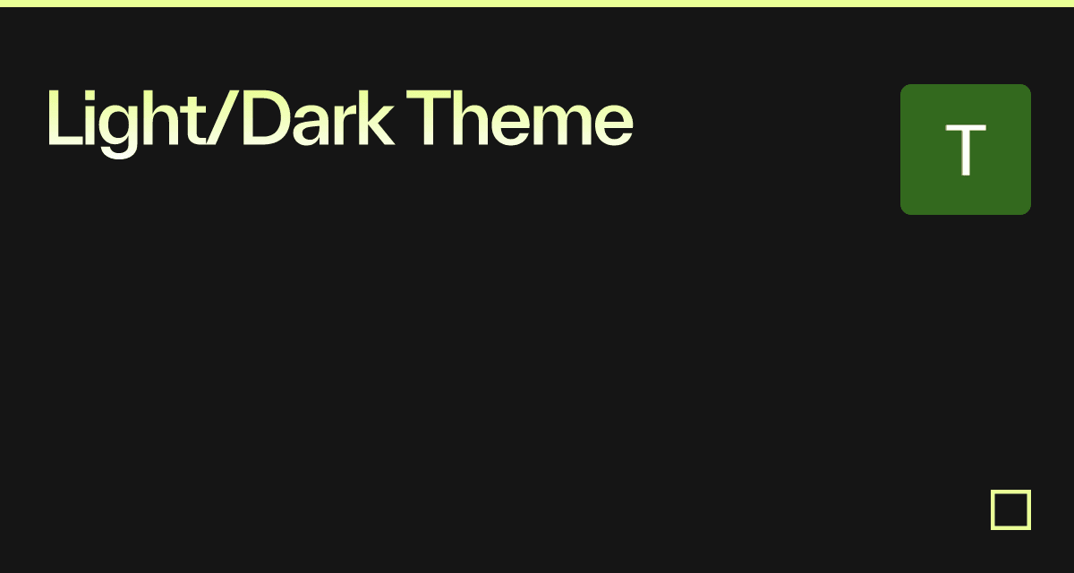 Light/Dark Theme - Codesandbox