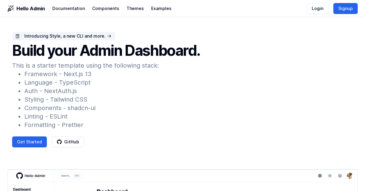 Next-admin-shadcn-ui - Codesandbox