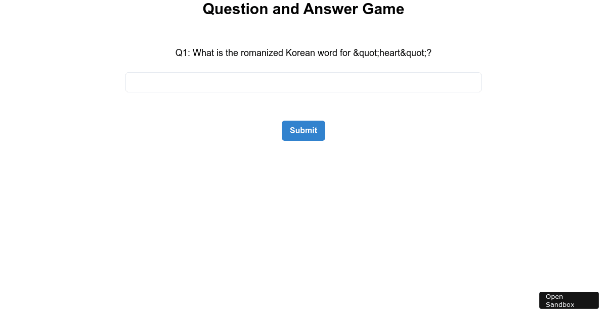 questionanswerapp Codesandbox