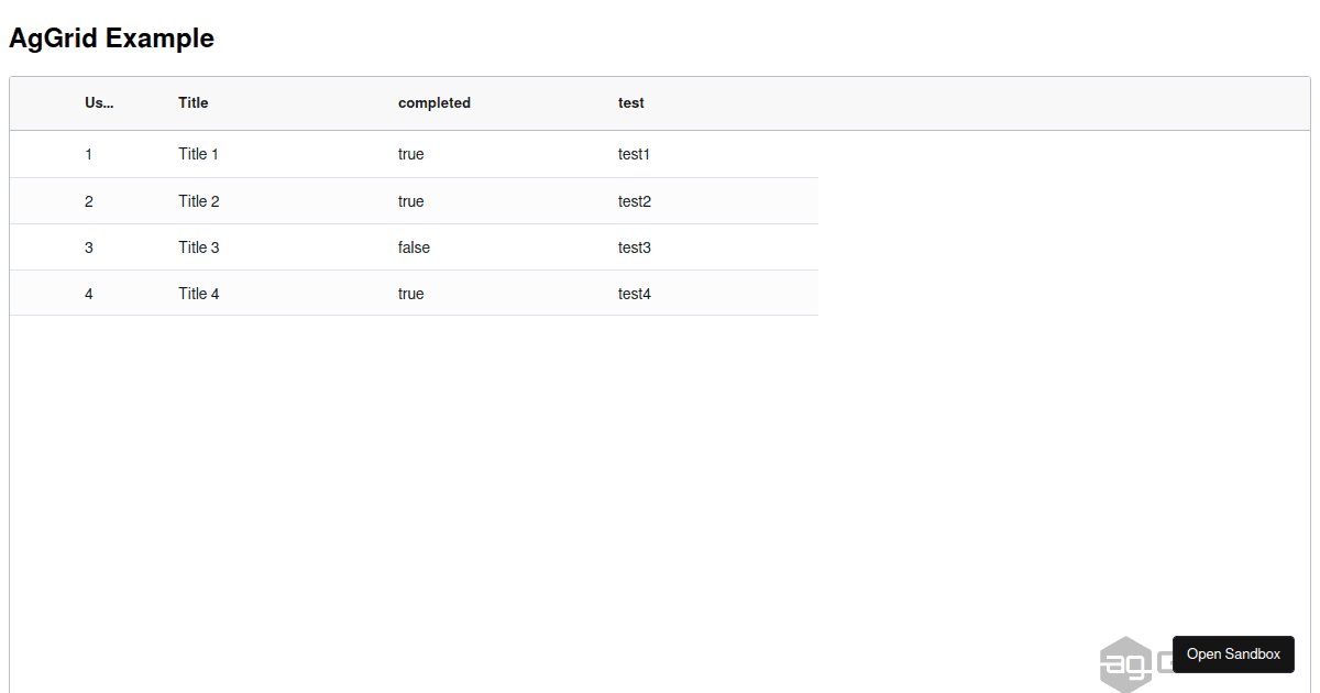 AgGrid Get Latest State In Callback - Codesandbox