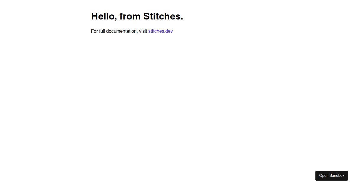 Stitches `0.0.3-canary.2` - Codesandbox