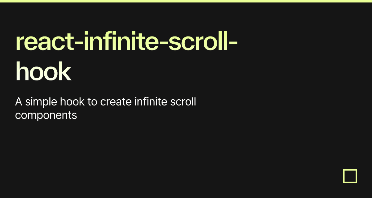 React infinite scroll hook codesandbox
