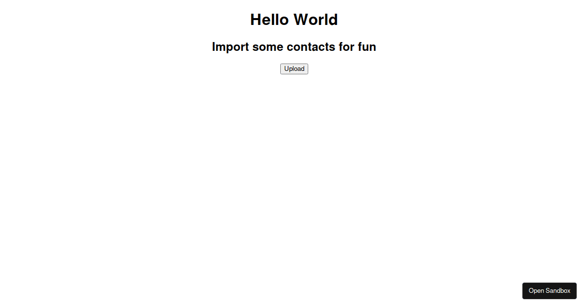 React Button Webhook example (forked) - Codesandbox