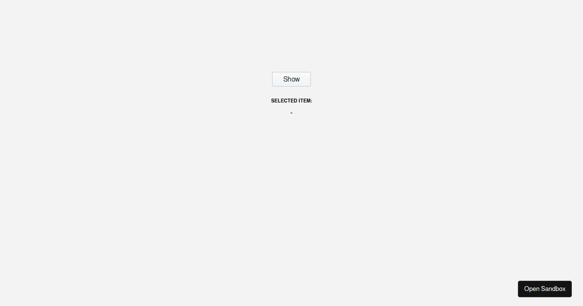 accessible responsive select menu - Codesandbox