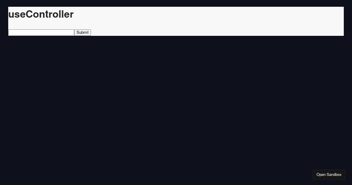 useController (forked) - Codesandbox