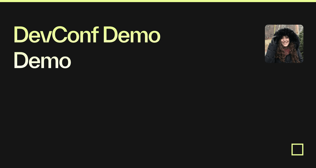 DevConf Demo Demo - Codesandbox