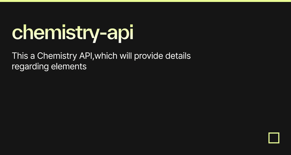 chemistry-api - Codesandbox