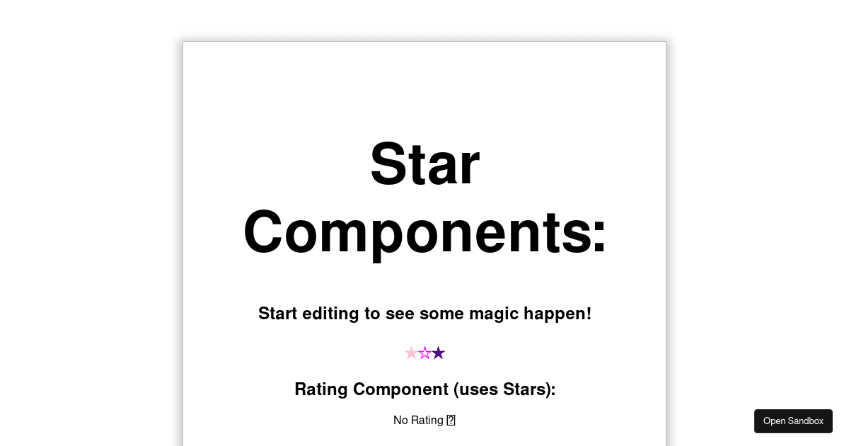 rating - Codesandbox