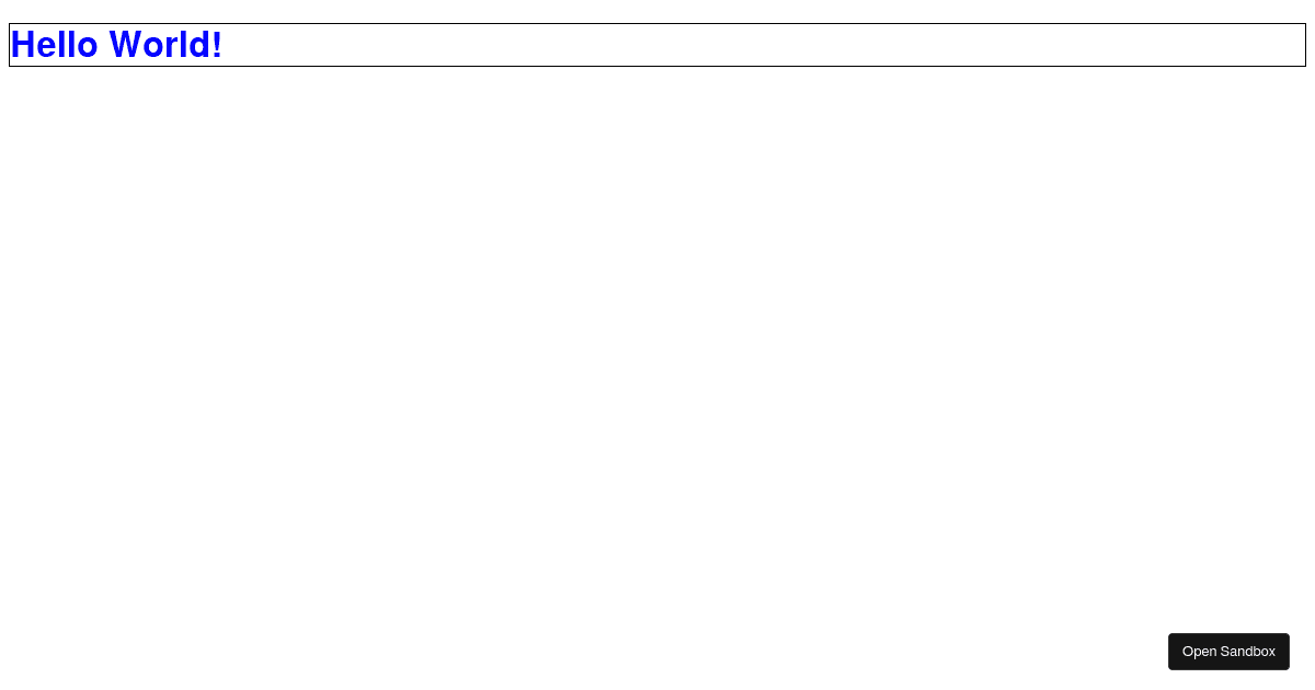 Inline Styling in JSX (forked) - Codesandbox