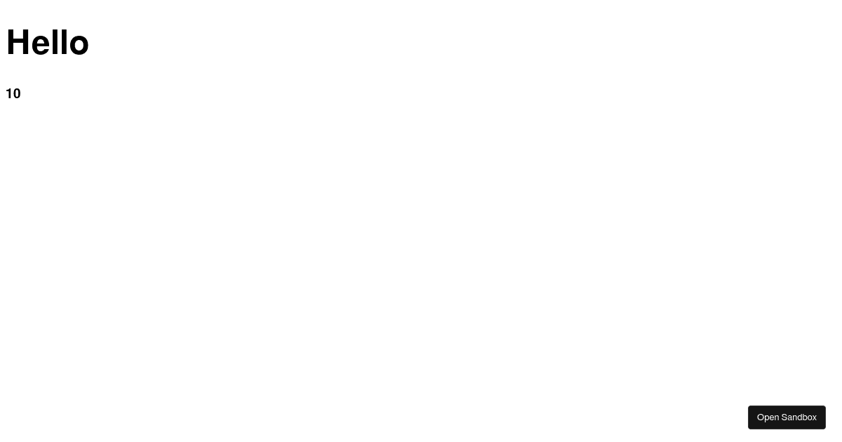 react - Codesandbox