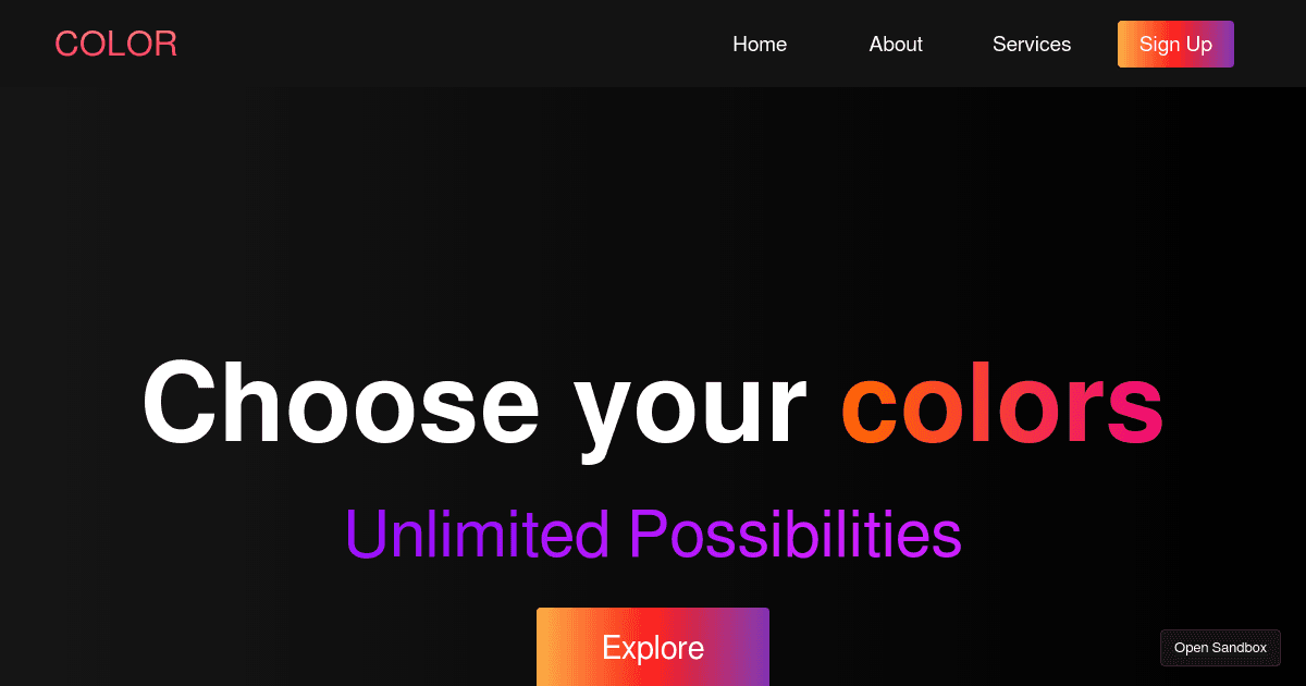 html-css-js-color-website - Codesandbox