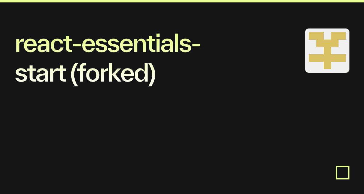 react-essentials-start (forked) - Codesandbox
