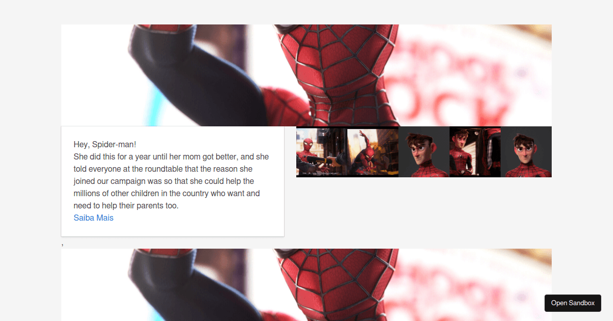 Lightbox slider Codesandbox