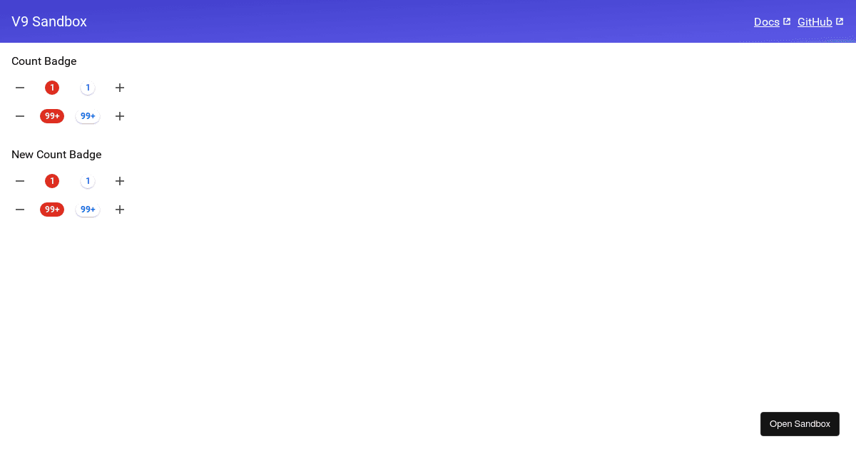 Badge Refactor - Codesandbox